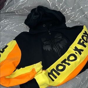 Moto-X Fox Black and Yellow Hoodie size XXL